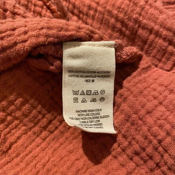 Free People Gauze Silver Lining Balloon Sleeve Shirt Top XS - Picture 7 of 10